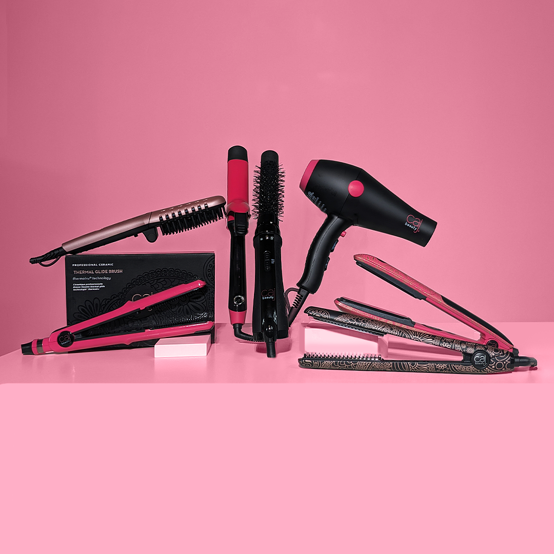 CAJ Beauty Oval Voluminator Iron, 1.5" wide Titanium Oval Barrel w/ Clamp, LCD Digital Display