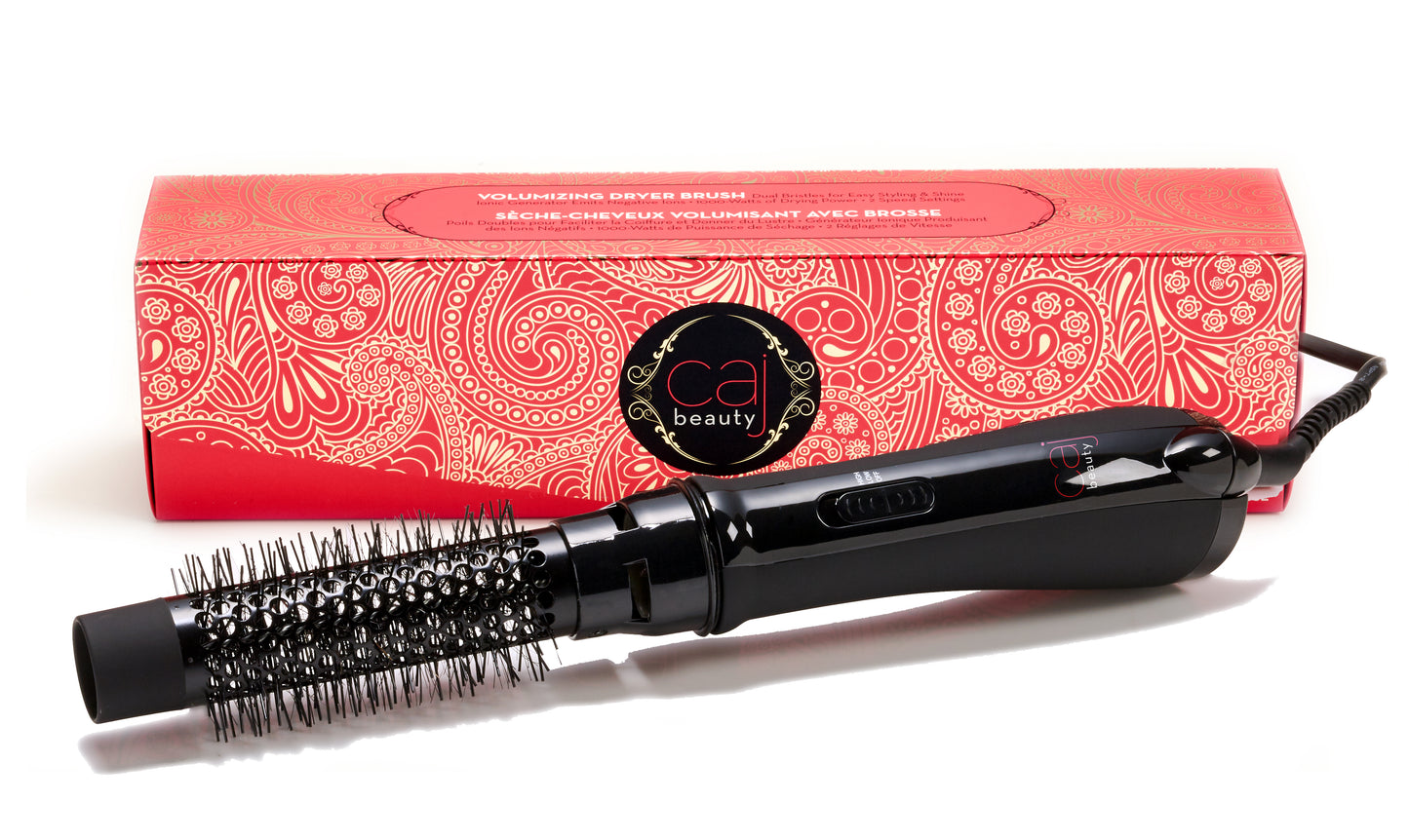 CAJ Beauty Volumizing Dryer Brush, 2-Speed Settings with Dual Bristles for Easy Styling!