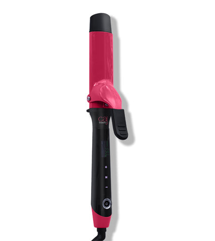 CAJ Beauty Oval Voluminator Iron, 1.5" wide Titanium Oval Barrel w/ Clamp, LCD Digital Display